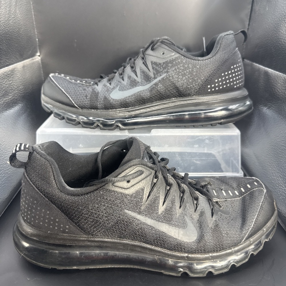 Nike Air Max 360 2015 Jacquard Triple Black 747362 001 Men's Size 11.5 Nice EUC
